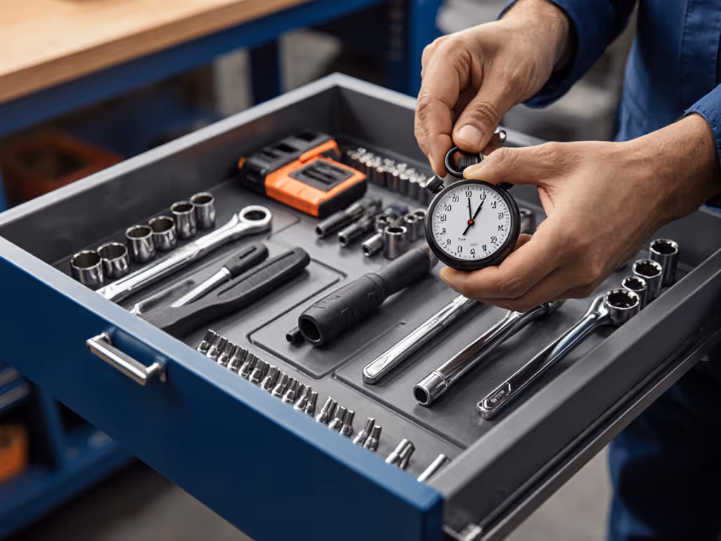 technician_using-stopwatch-to-track-tool-retrieval-times