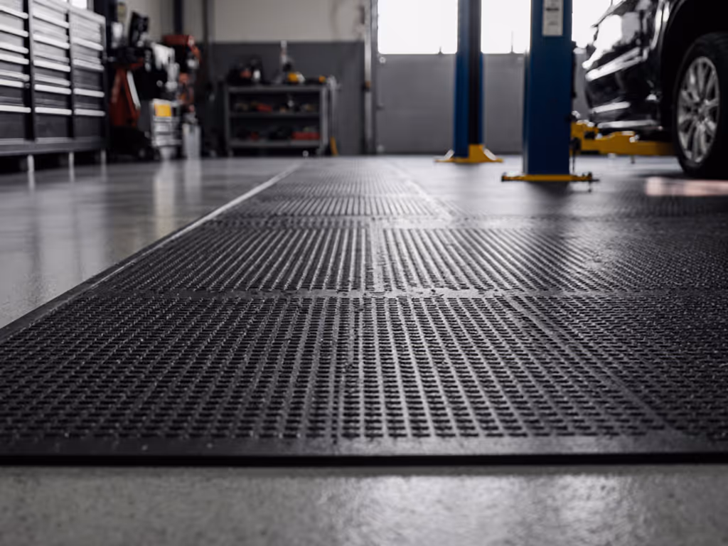 rubber_floor_mat_setup_in_auto_shop